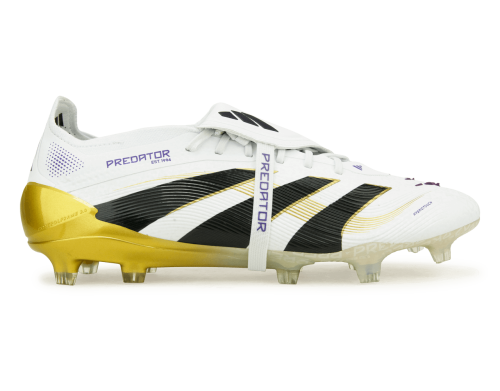 adidas Men's Predator Elite Foldover Tongue FG White/Black/Gold