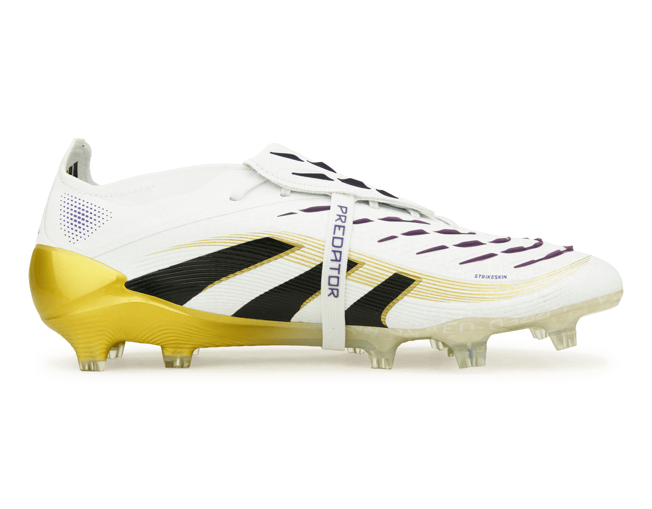 adidas Men's Predator Elite Foldover Tongue FG White/Black/Gold - Image 2