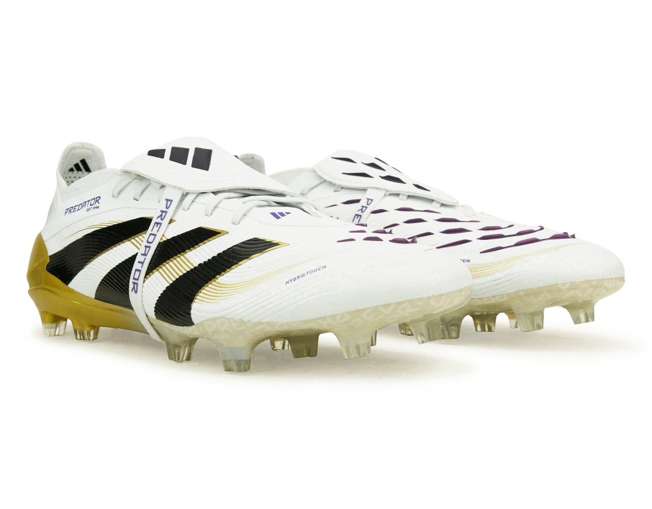 adidas Men's Predator Elite Foldover Tongue FG White/Black/Gold - Image 4