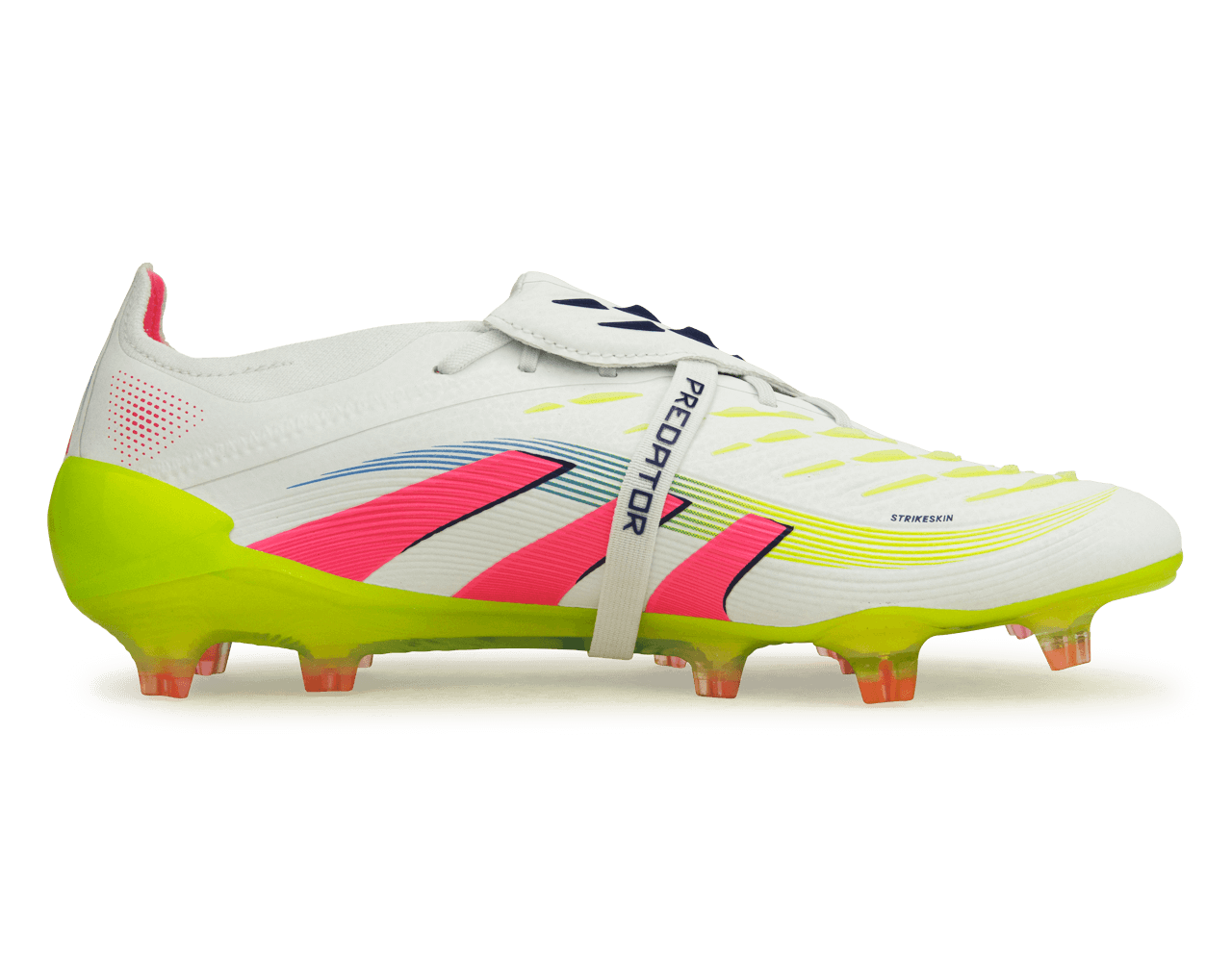 adidas Men's Predator Elite Foldover Tongue FG White/Pink/Lemon - Image 2