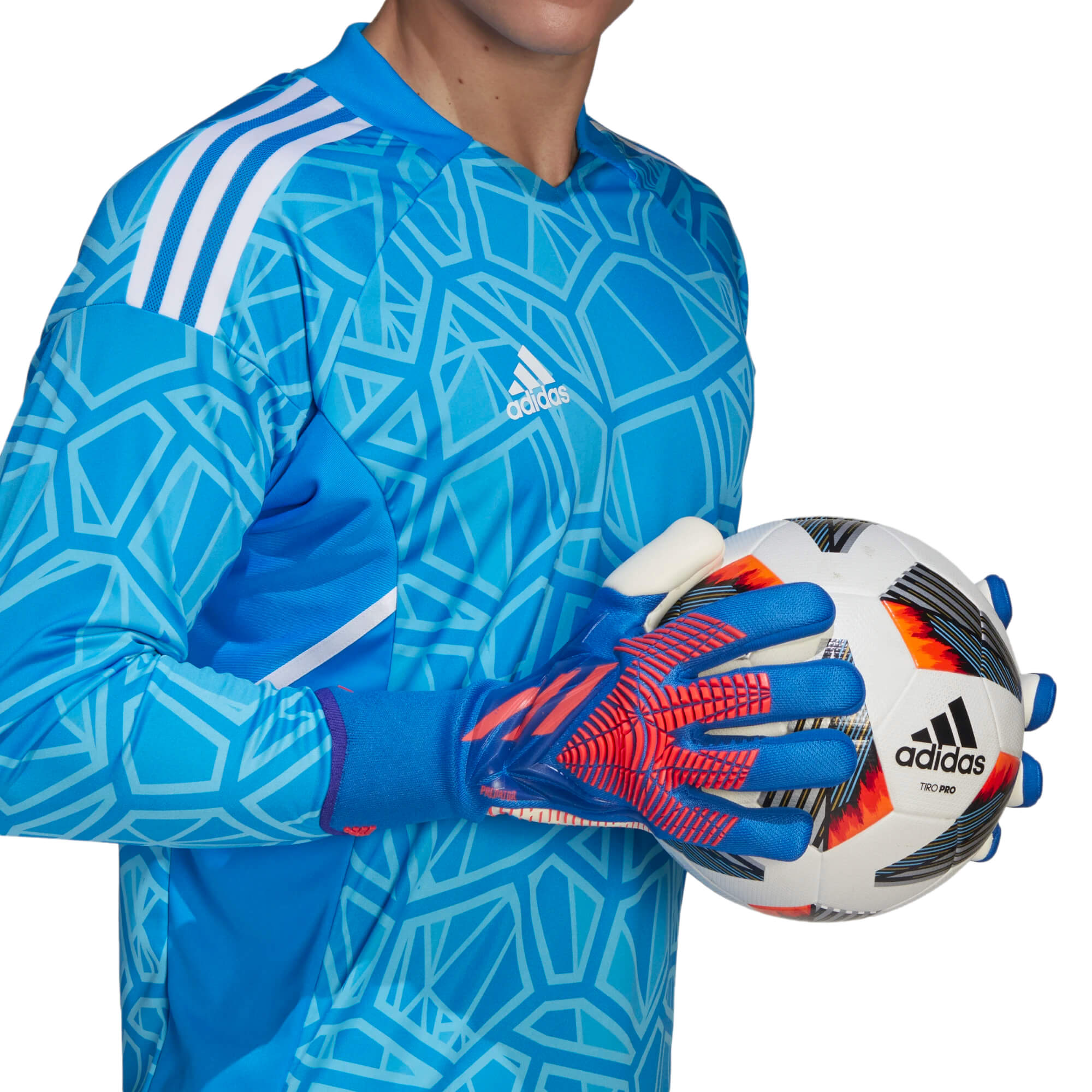 adidas Men's Predator Pro Fingersave Goalkeeper Gloves Sapphire Edge - Image 4