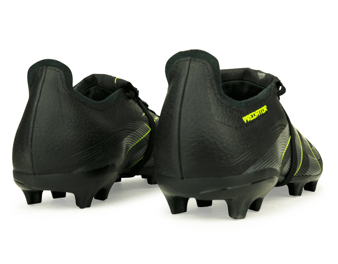 adidas Men's Predator League Foldover Tongue FG/MG Black/Green - Image 4