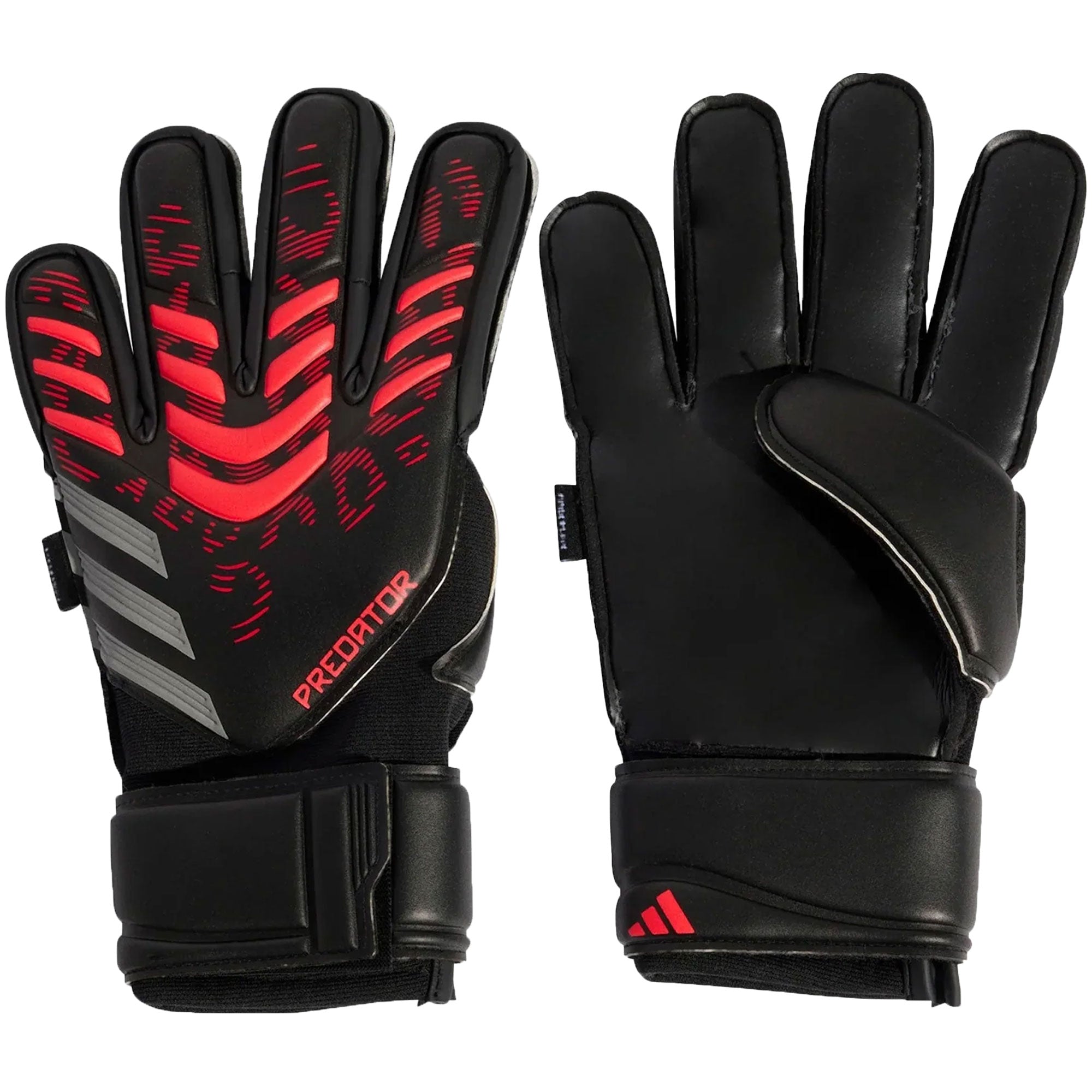 adidas Men's Predator Match Fingersave Goalkeeper Gloves Black/Red