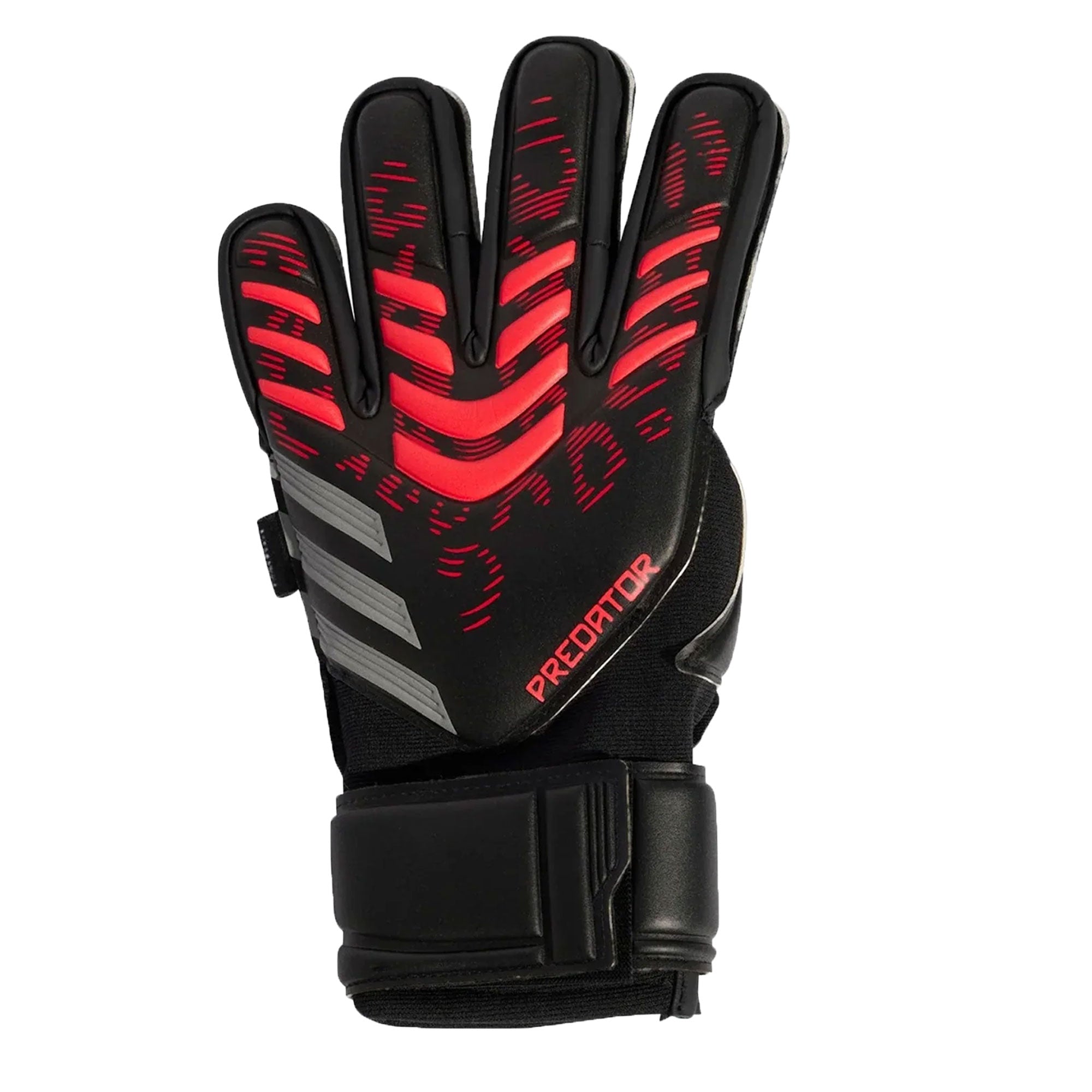 adidas Men's Predator Match Fingersave Goalkeeper Gloves Black/Red - Image 2
