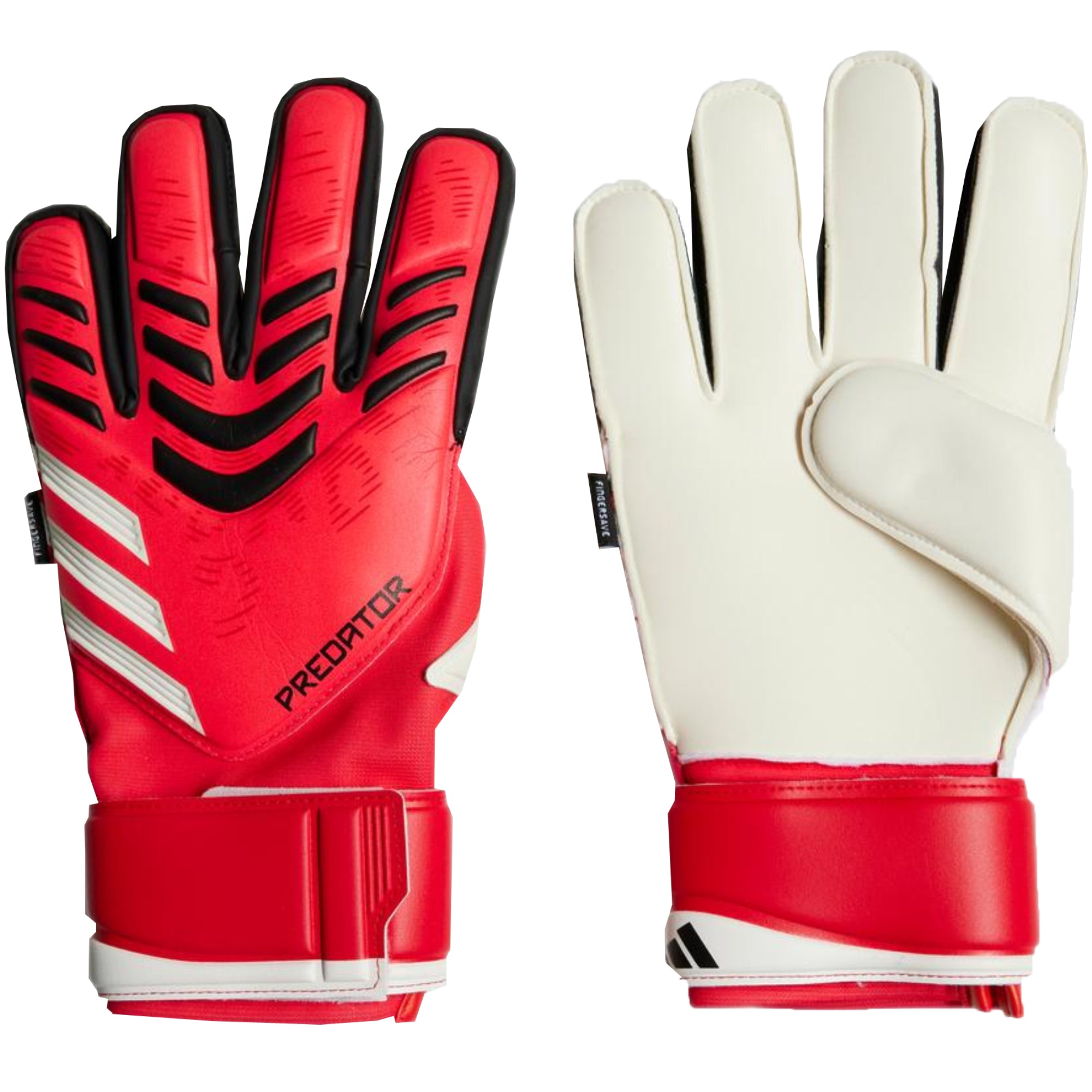 adidas Men's Predator Match Fingersave Goalkeeper Gloves Red/Black