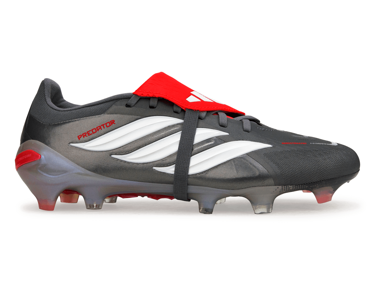 adidas Men's Predator Pro Foldover Tongue FG Iron Metallic/Red