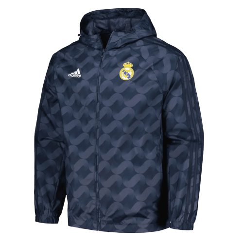 adidas Men's Real Madrid 2023/24 DNA Windbreaker Navy