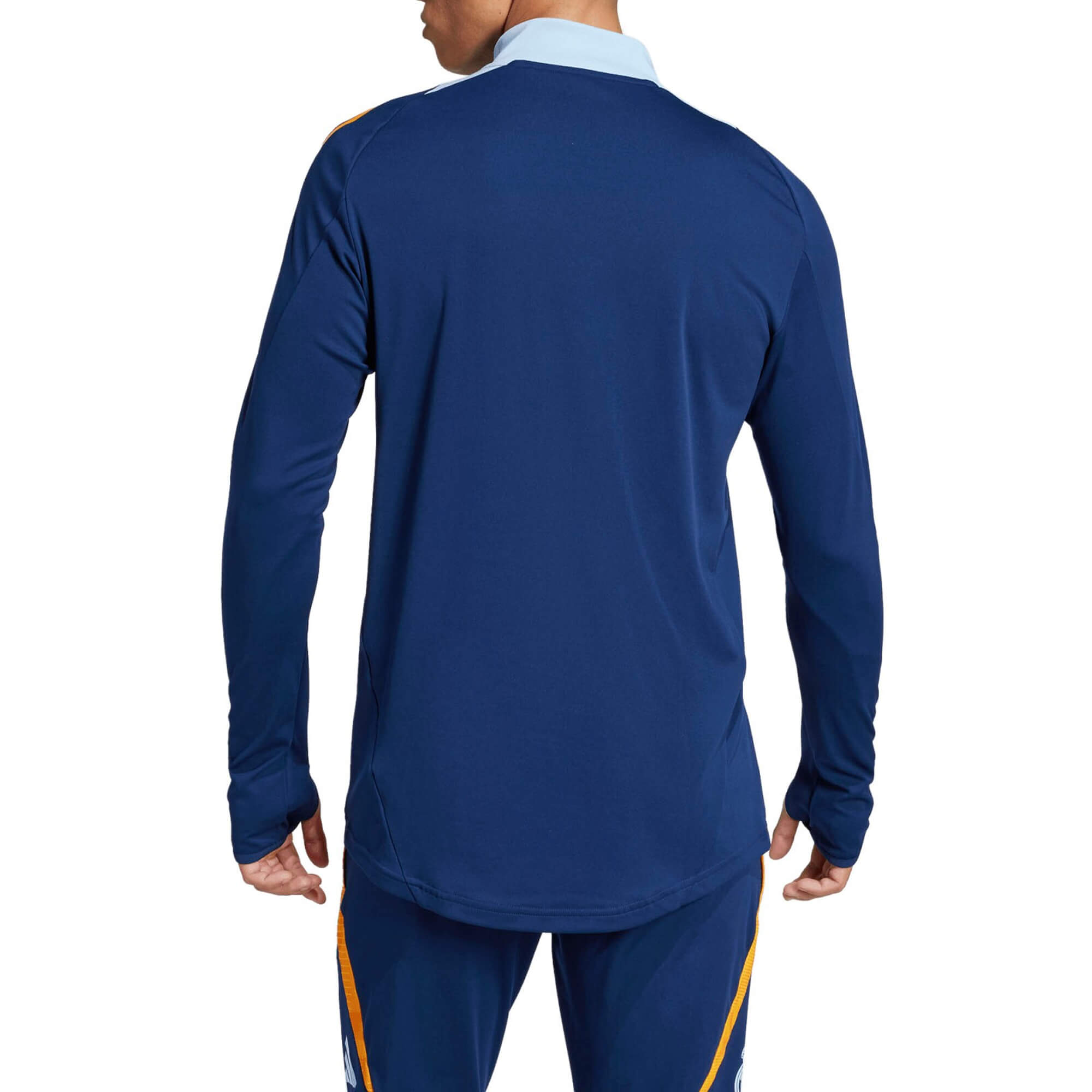 adidas Men's Real Madrid 2024/25 1/4 Zip Training Top Blue - Image 2