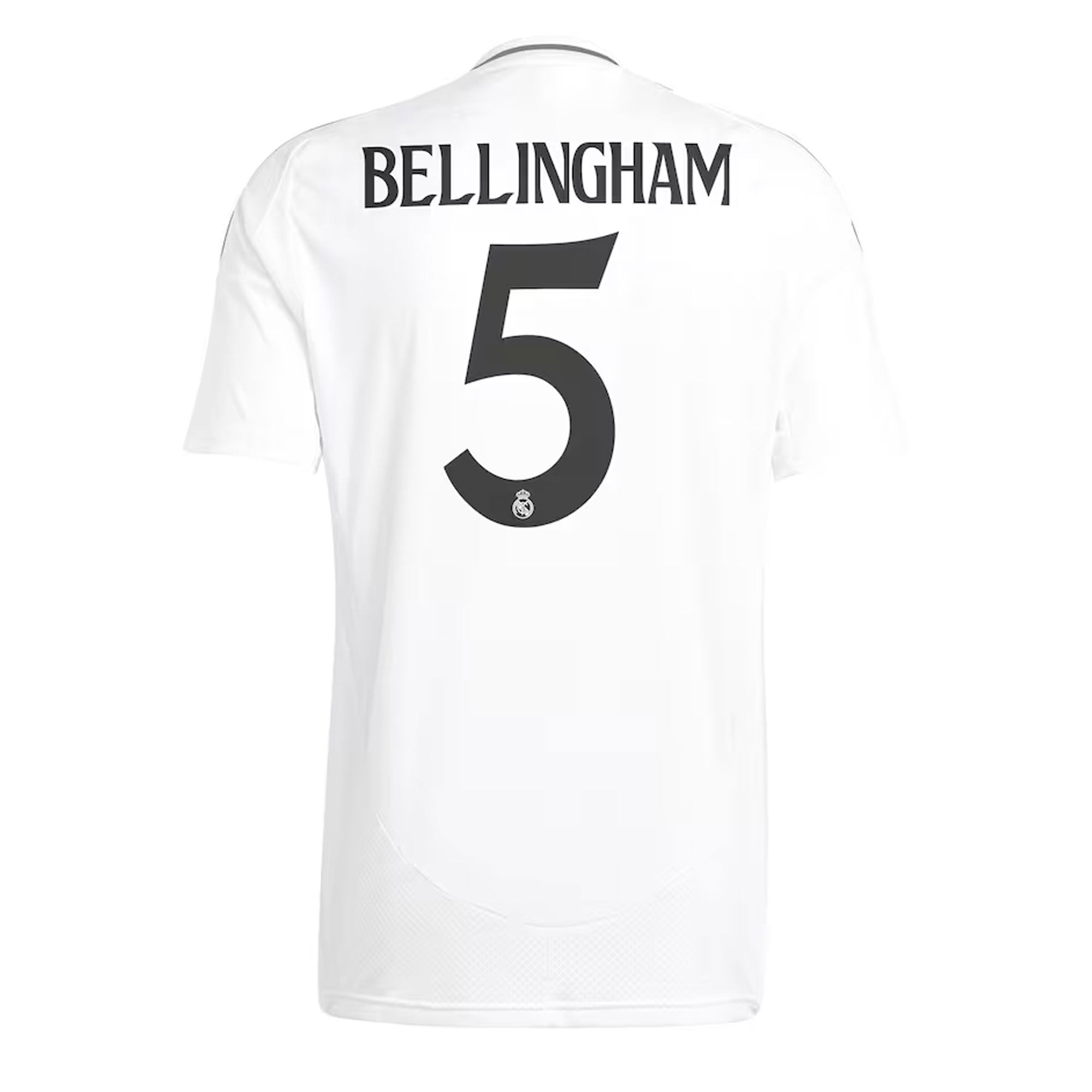 adidas Men's Real Madrid 2024/25 Authentic Home Jersey w/ Bellingham #5 Printing - Image 3