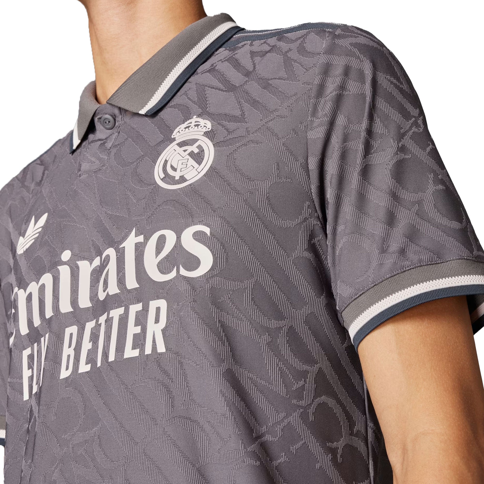 adidas Men's Real Madrid 2024/25 Authentic Third Jersey Charcoal - Image 3