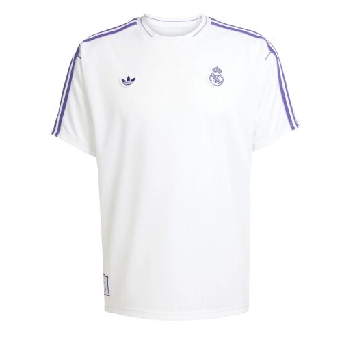adidas Men's Real Madrid Terrace Icon Jersey White/Purple