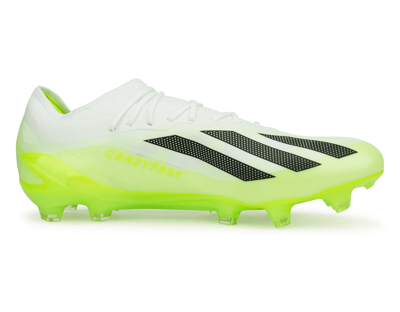 adidas Men's X Crazyfast.1 FG White/Lucid Lemon - Image 2