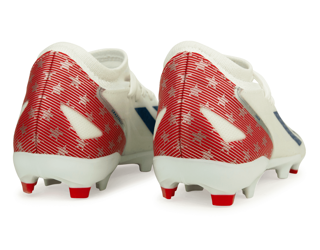 adidas Men's X Crazyfast USA.3 FG White/Red - Image 4