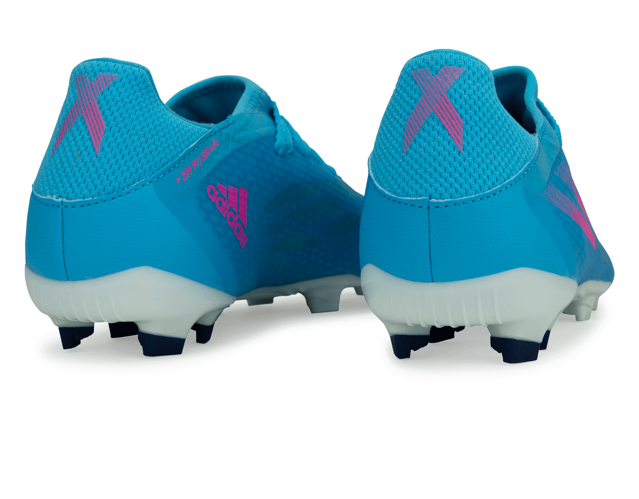 adidas Men's X Speedflow.3 FG Sky Blue/Pink/White - Image 3