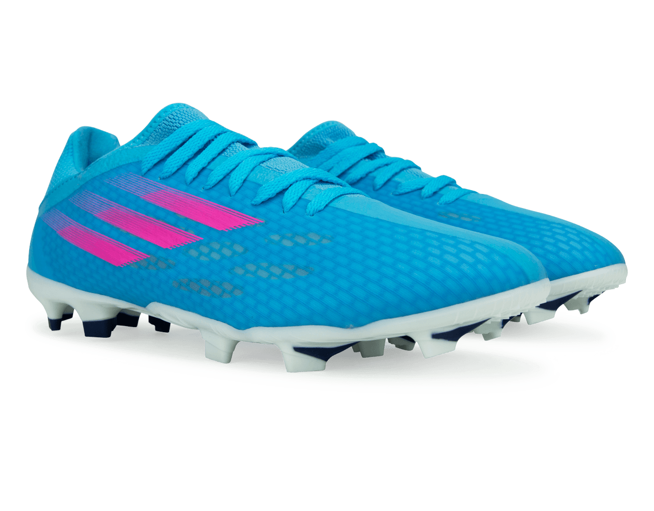 adidas Men's X Speedflow.3 FG Sky Blue/Pink/White - Image 5