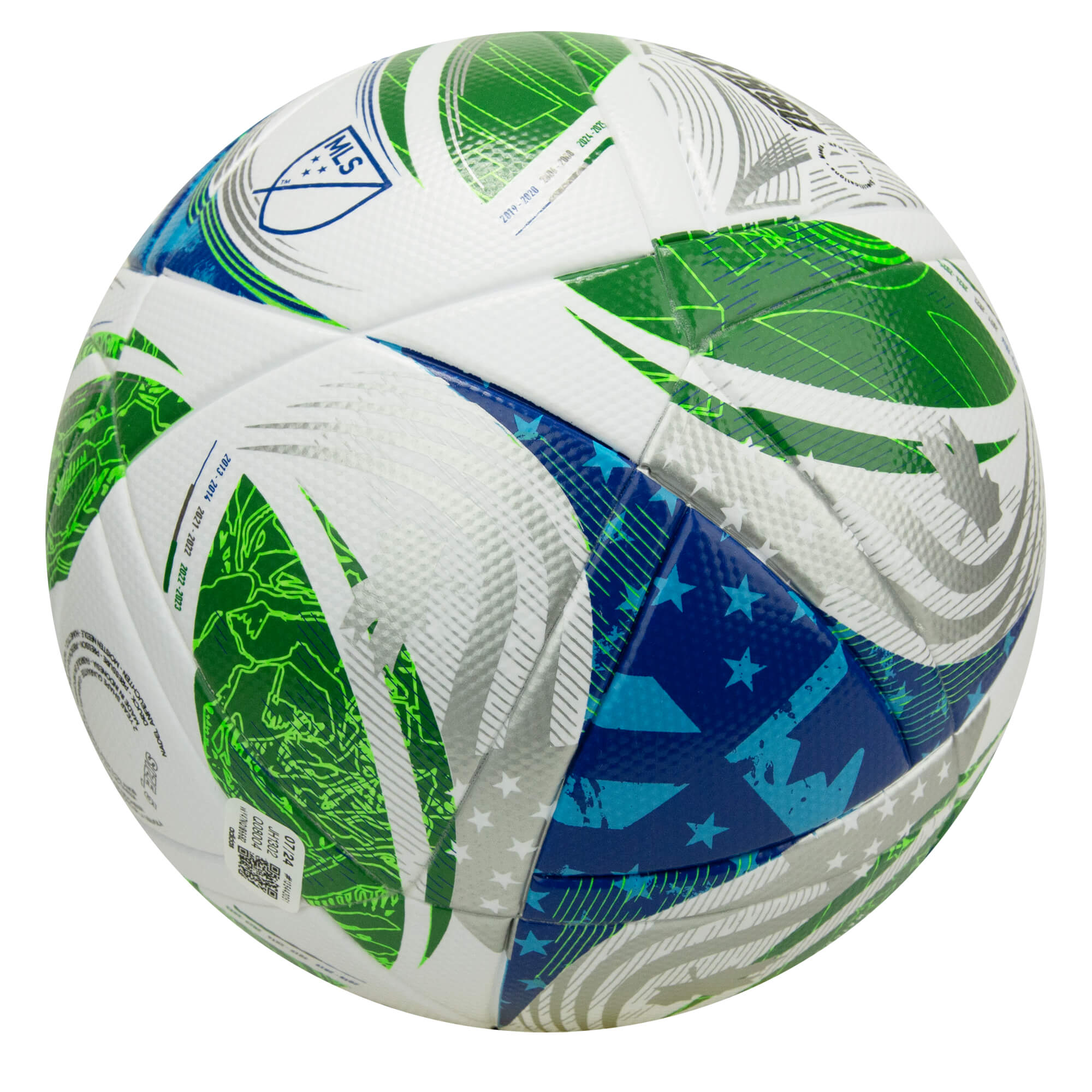 adidas MLS 2024/25 League NFHS Ball White/Green/Blue - Image 2