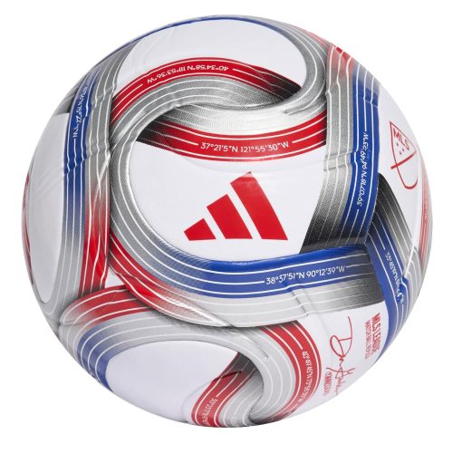 adidas MLS League 2026 NFHS Ball White/Royal Blue/Red