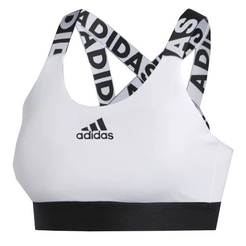 adidas Women's Don't Rest Branded Bra White/Black