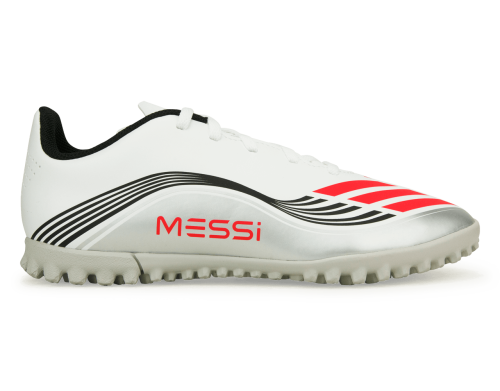 adidas Kids F50 Club Messi TF White/Red/Silver