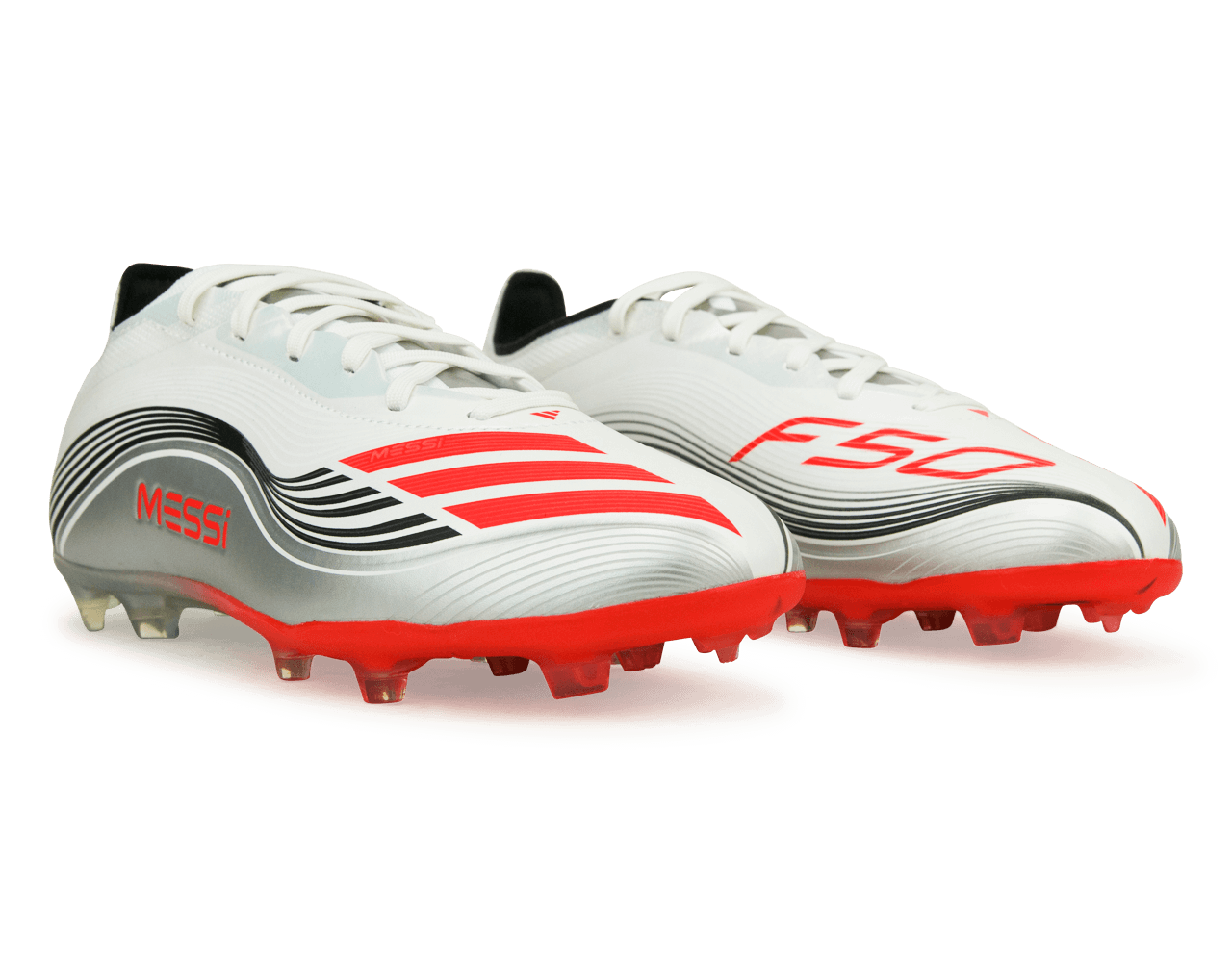 adidas Kids Messi F50 Elite FG White/Red/Silver - Image 3