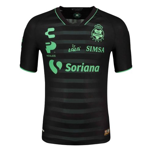 Charly Men's Santos Laguna 2023/24 Authentic Away Jersey Black/Green