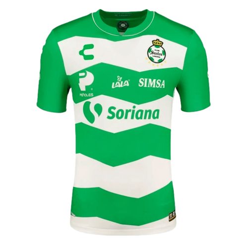 Charly Men's Santos Laguna 2023/24 Authentic Home Jersey Green/White