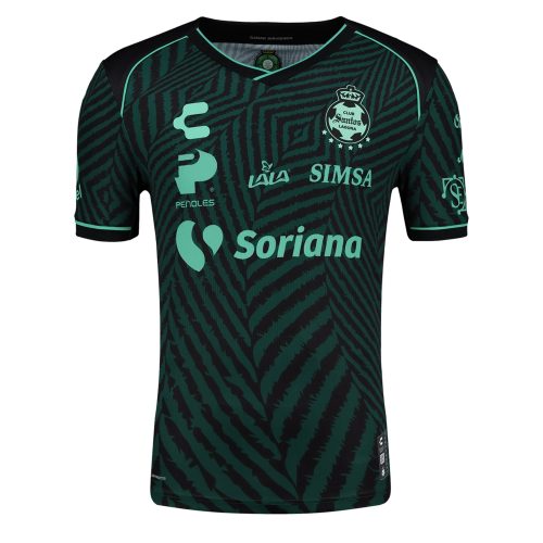 Charly Men's Santos Laguna 2024/25 Authentic Away Jersey Green/Black