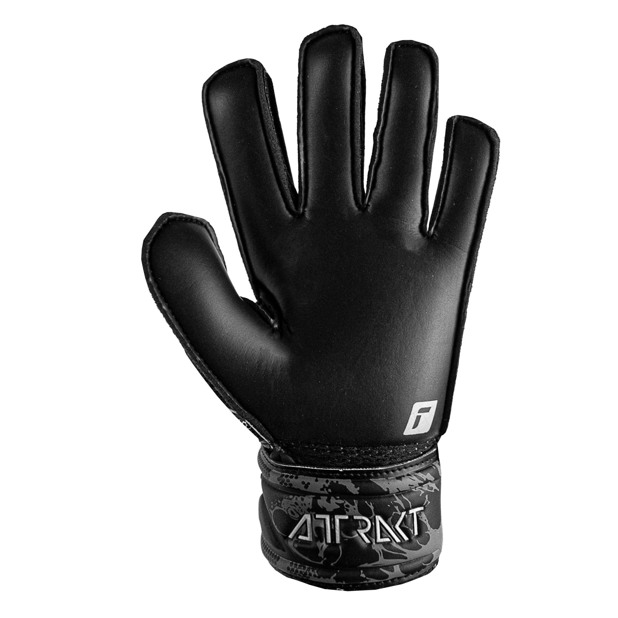 Reusch Kids Attrakt Solid Fingersave Goalkeeper Gloves Black/White - Image 3