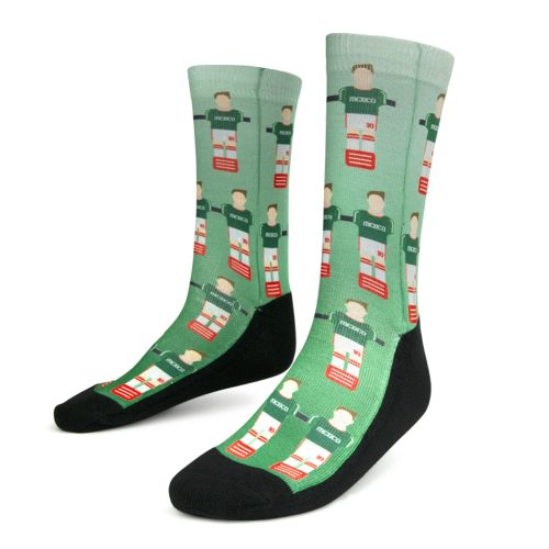 Sockatines Men's Futbolito Lifestyle Sock White/Black/Green