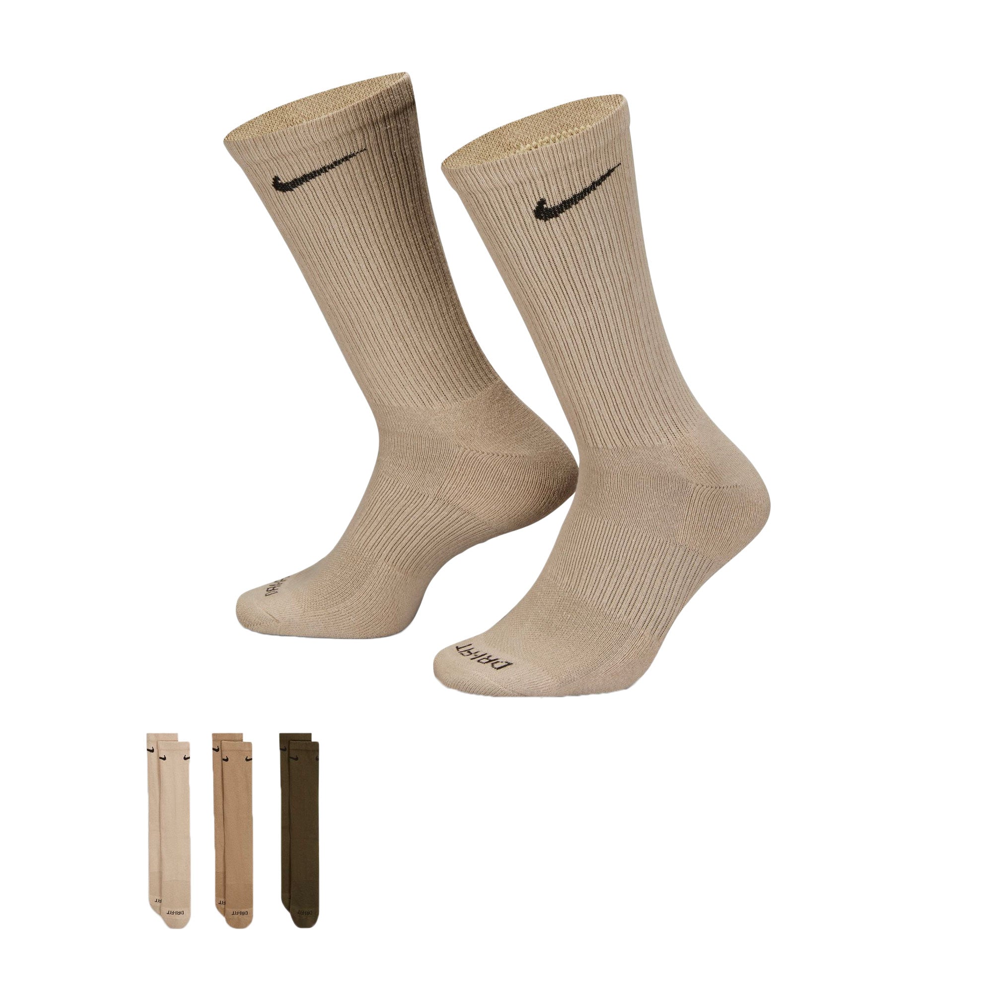 Nike Everyday Plus Cushioned Training Crew (3 Pair) Socks Multi Color