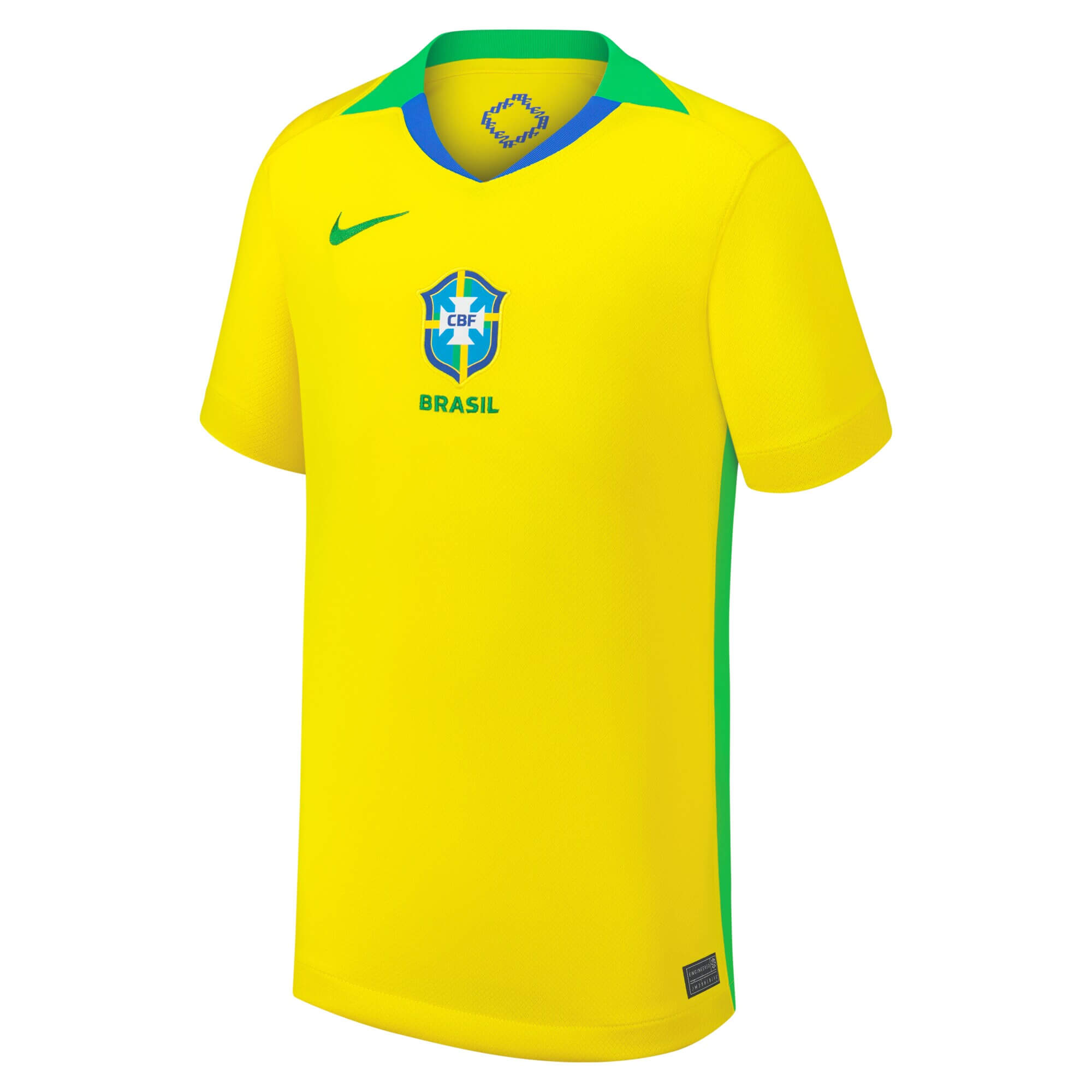 Nike Kids Brazil 2025/26 Home Jersey Yellow/Green