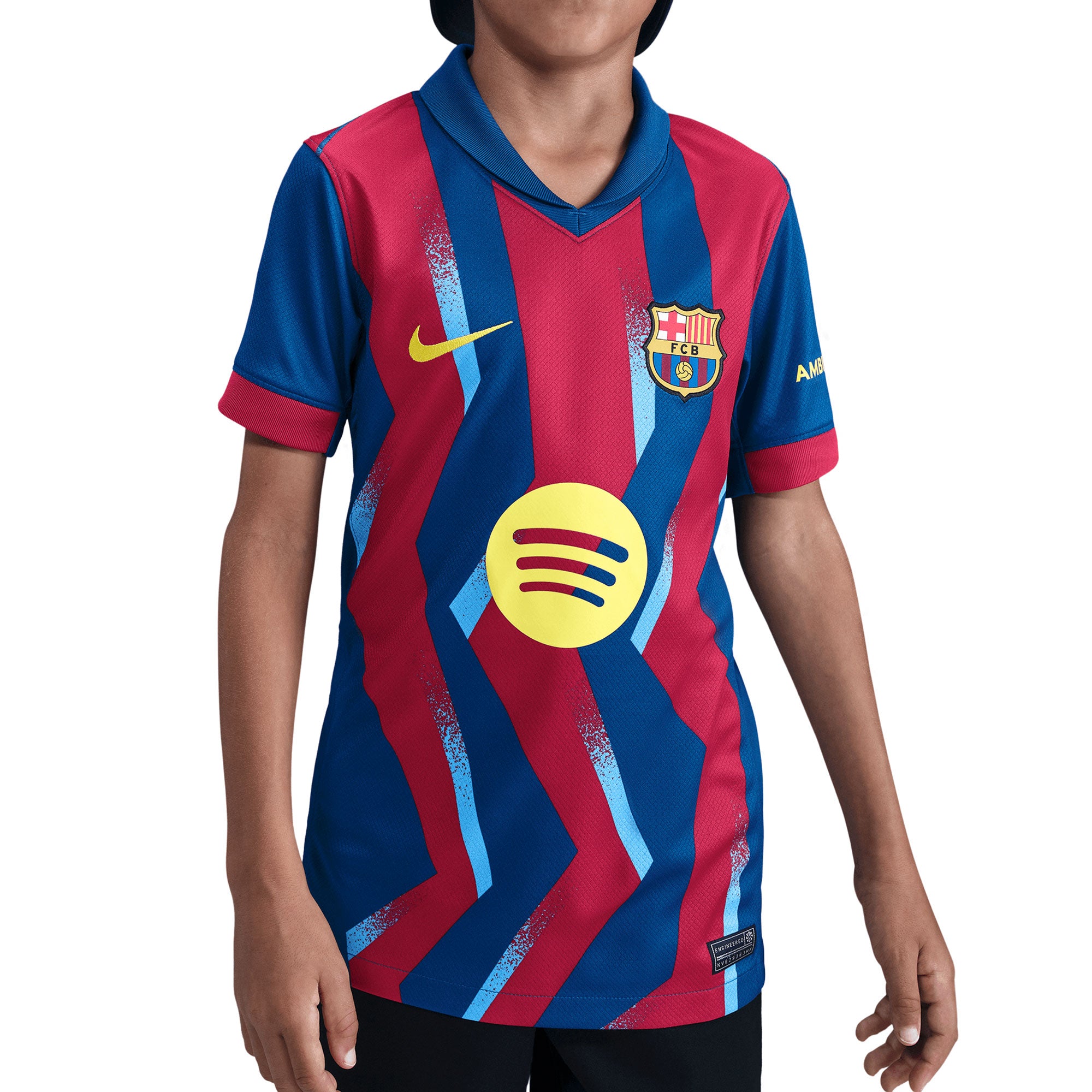 Nike Kids FC Barcelona 2025/26 Fourth Jersey Gym Blue/Red - Image 4