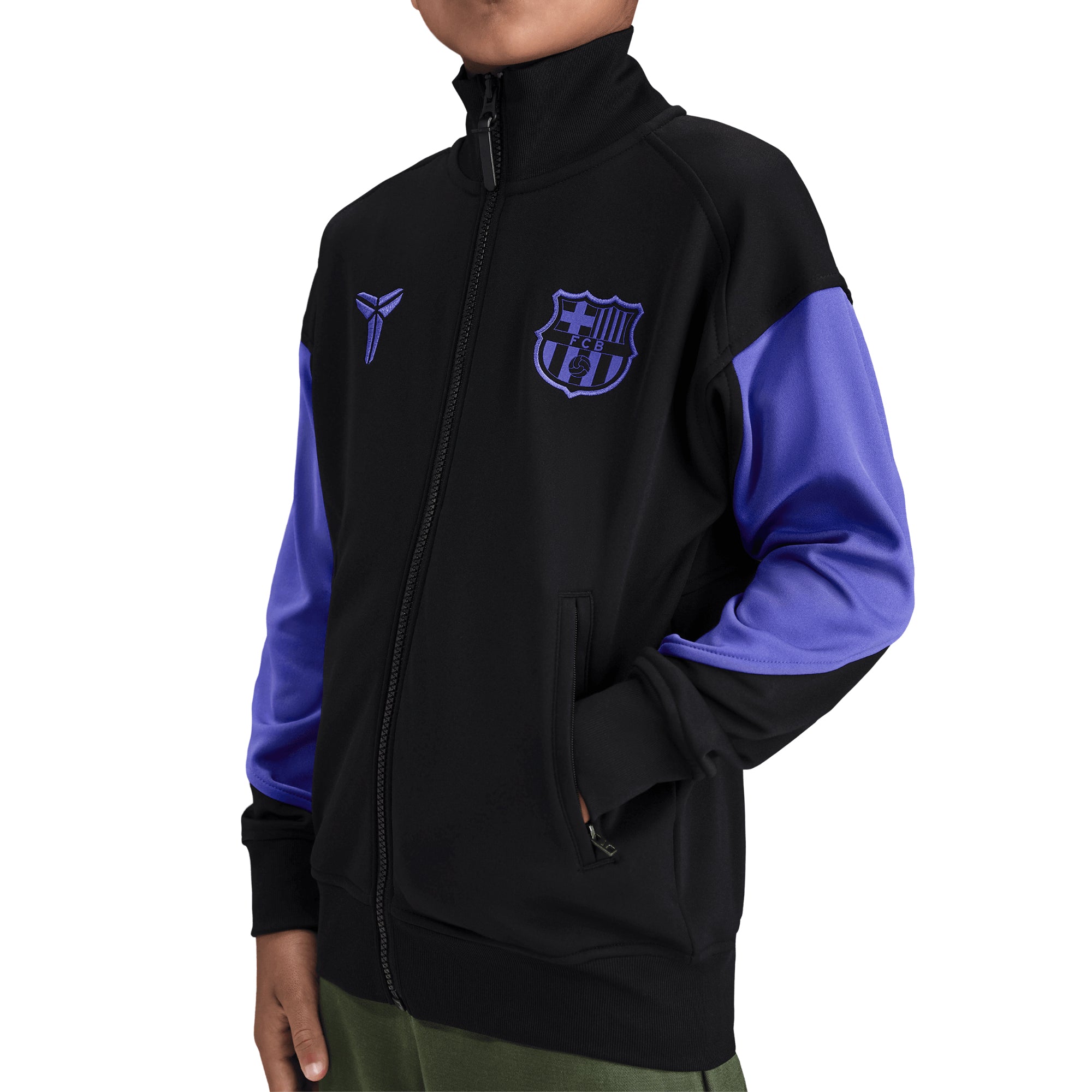 Nike Kids FC Barcelona Academy Pro Away Kobe Anthem Jacket Black/Persian Violet
