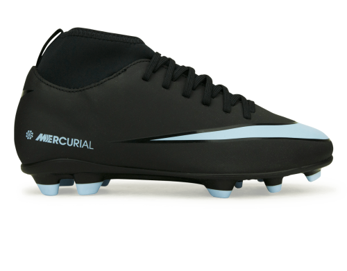 Nike Kids Zoom Mercurial Superfly 10 Club FG/MG Black/Ice Blue