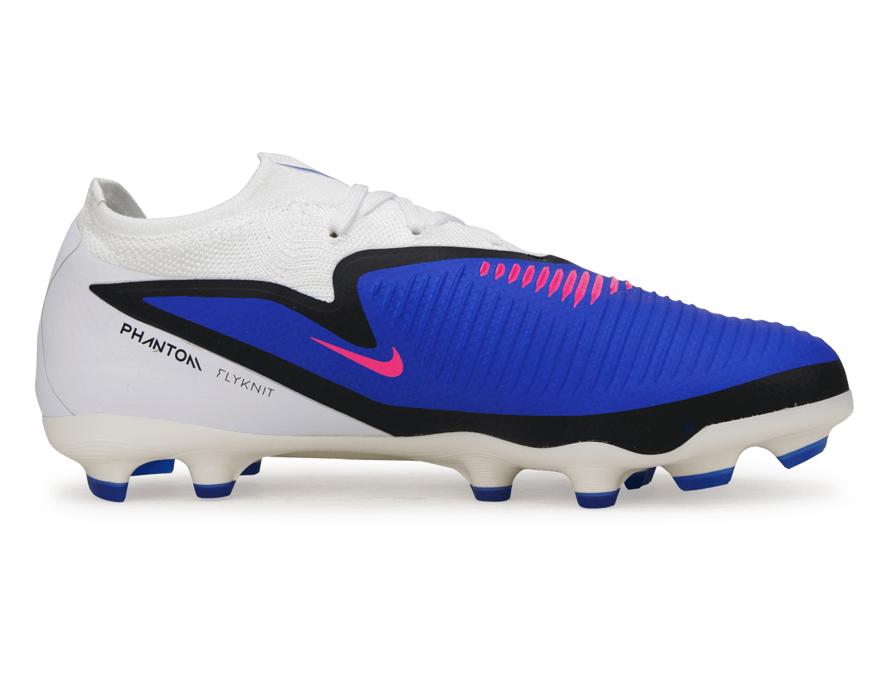Nike Kids Phantom 6 Low Pro FG/MG Racer Blue/Pink Blast - Image 2