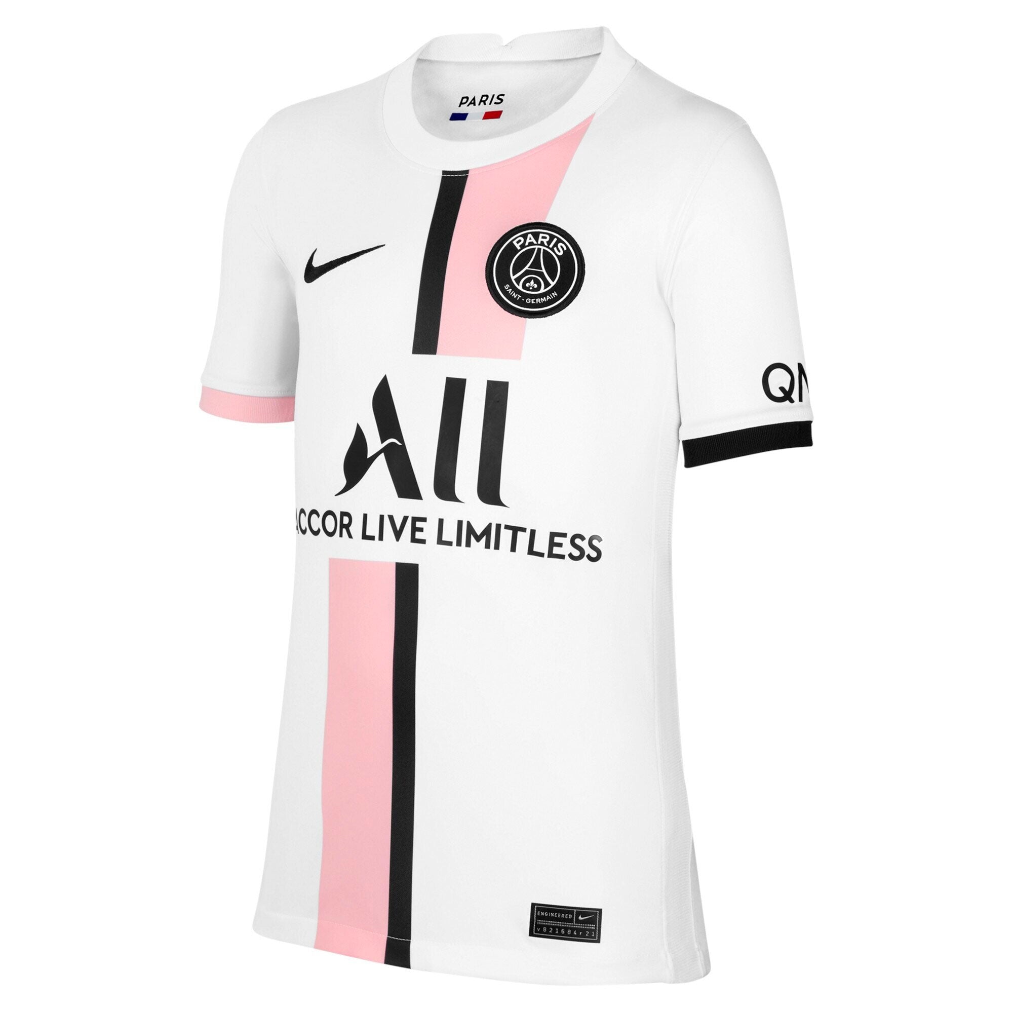 Nike Kids PSG 2021/22 Away Jersey White/Artic Punch
