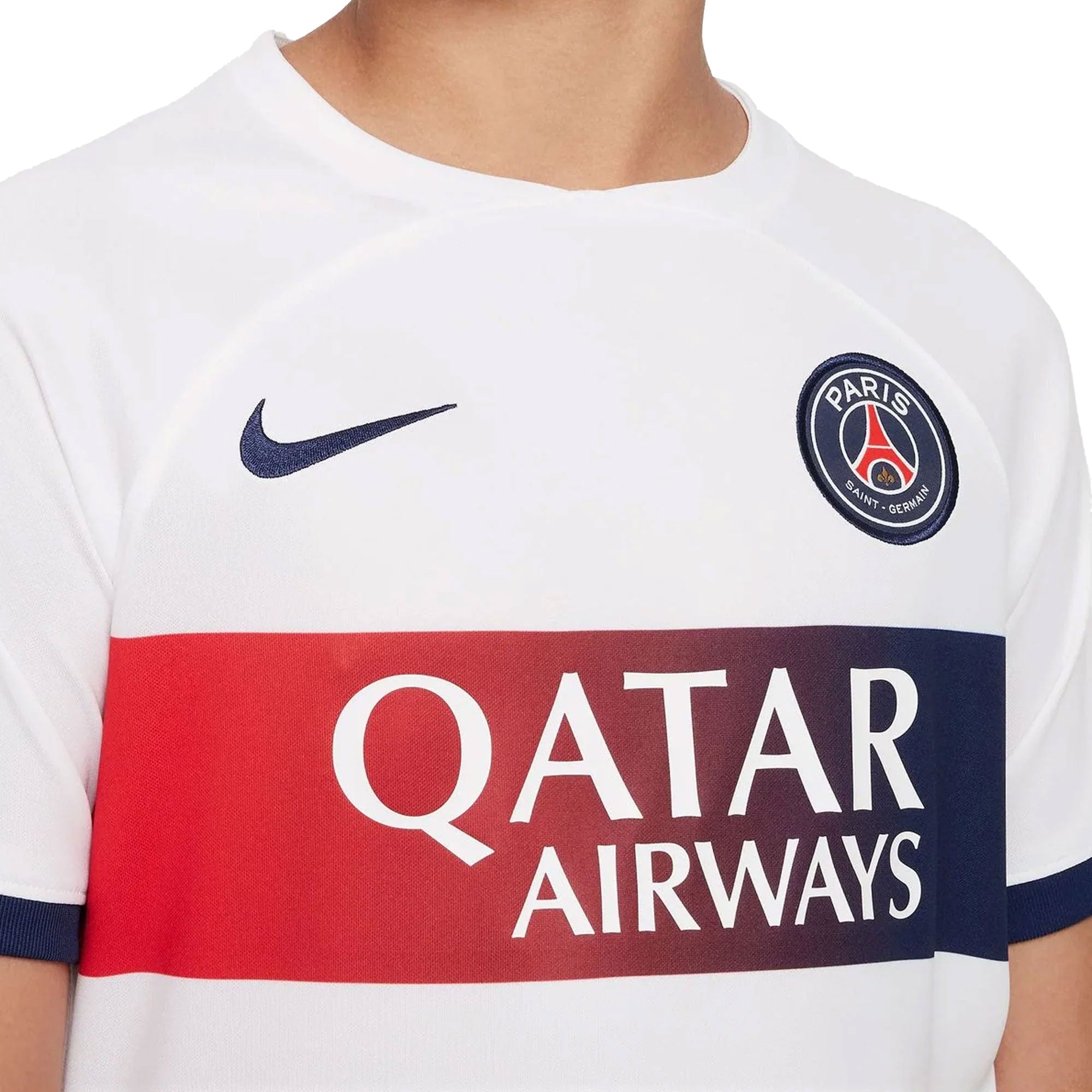 Nike Kids PSG 2023/24 Away Jersey White - Image 3