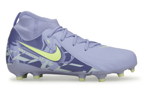 Nike Kids United Phantom Luna II Academy FG Purple Agate/Barely Volt
