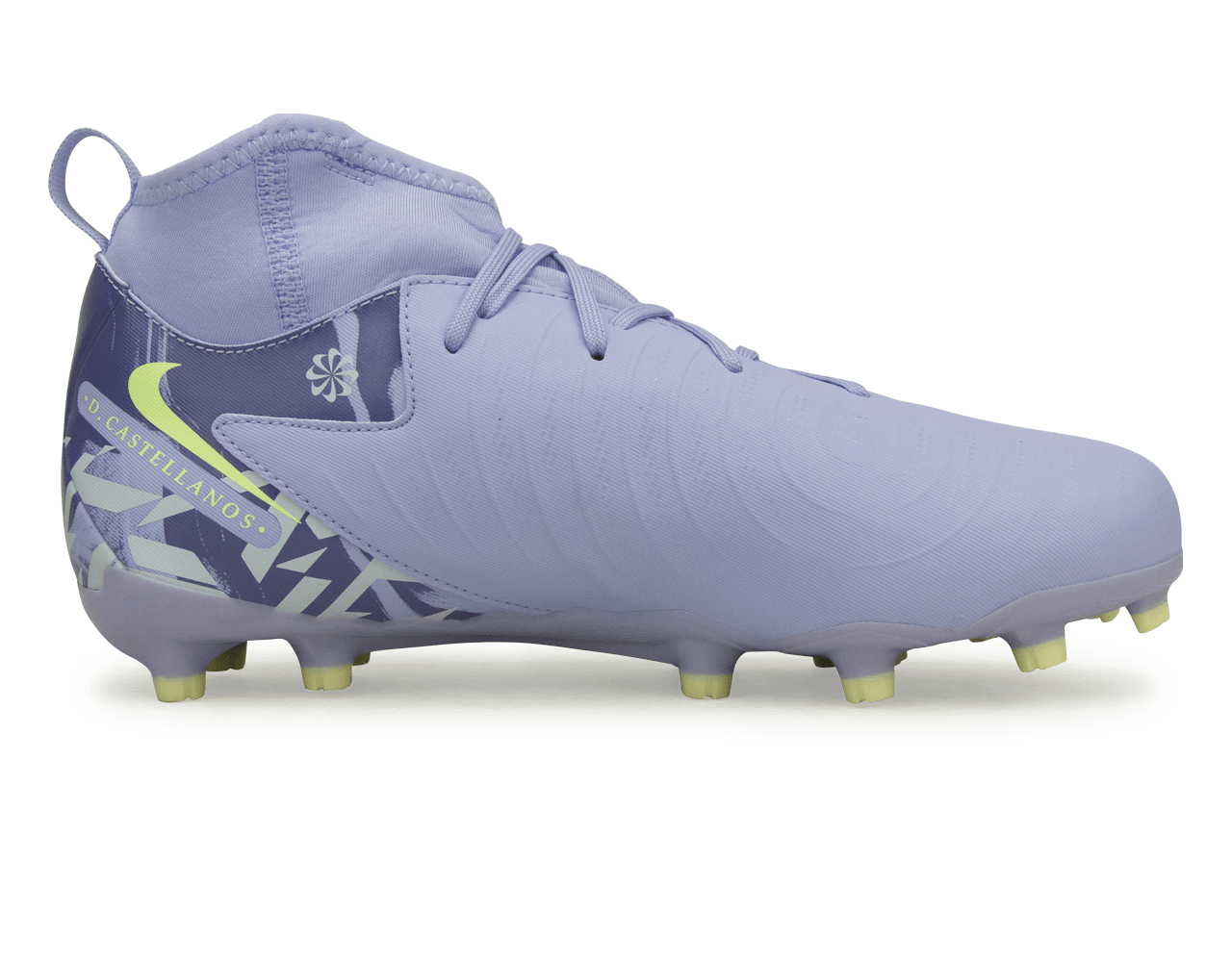 Nike Kids United Phantom Luna II Academy FG Purple Agate/Barely Volt - Image 2