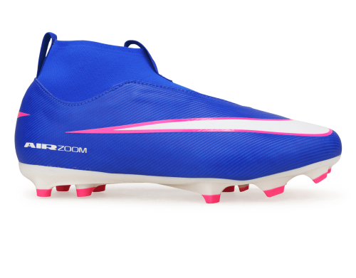 Nike Kids Zoom Mercurial Superfly 10 Academy FG/MG Racer Blue/White