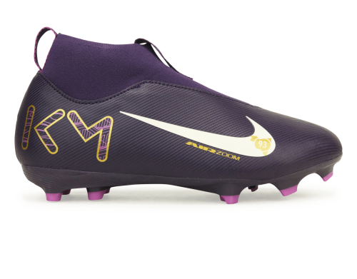 Nike Kids Zoom Mercurial Superfly 10 Academy KM FG/MG Grand Purple/Pale Ivory
