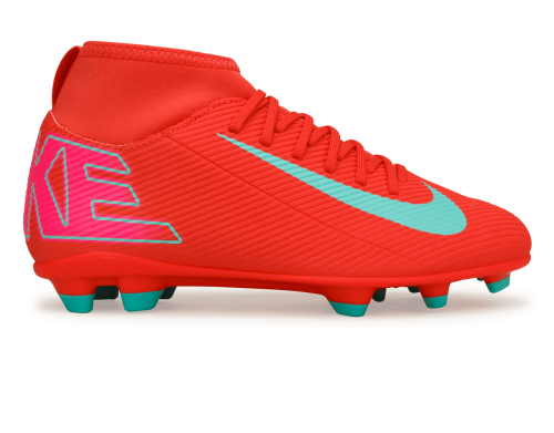 Nike Kids Zoom Mercurial Superfly 10 Club FG/MG Ember Glow/Aurora Green