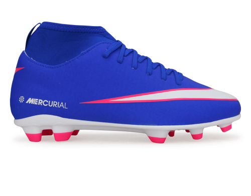 Nike Kids Zoom Mercurial Superfly 10 Club FG/MG Racer Blue/White