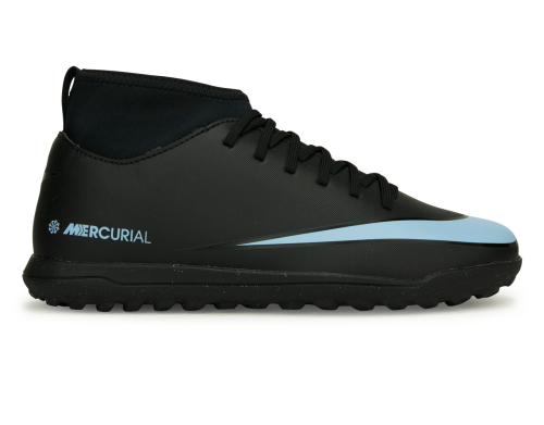 Nike Kids Zoom Mercurial Superfly 10 Club TF Black/Ice Blue