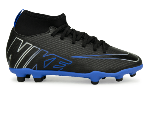 Nike Kids Zoom Mercurial Superfly 9 Club FG/MG Black/Blue