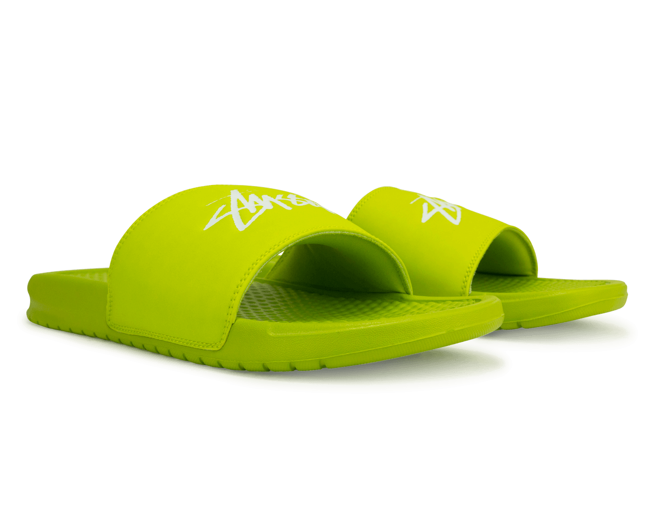 Nike Men's Benassi Stussy Sandal Green/White - Image 3