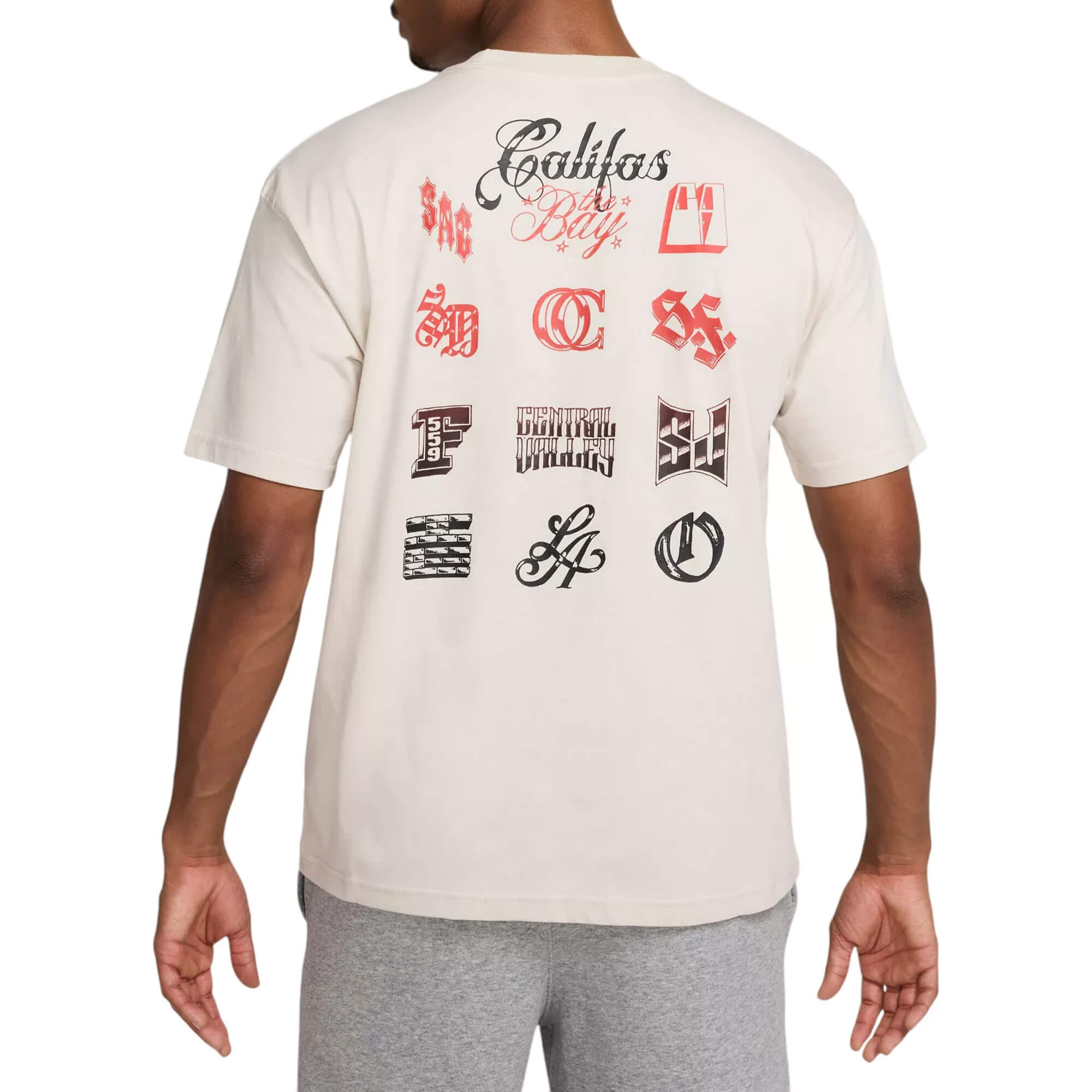 Nike Men's Club America Authentic Tee Natural Bone/Black - Image 2