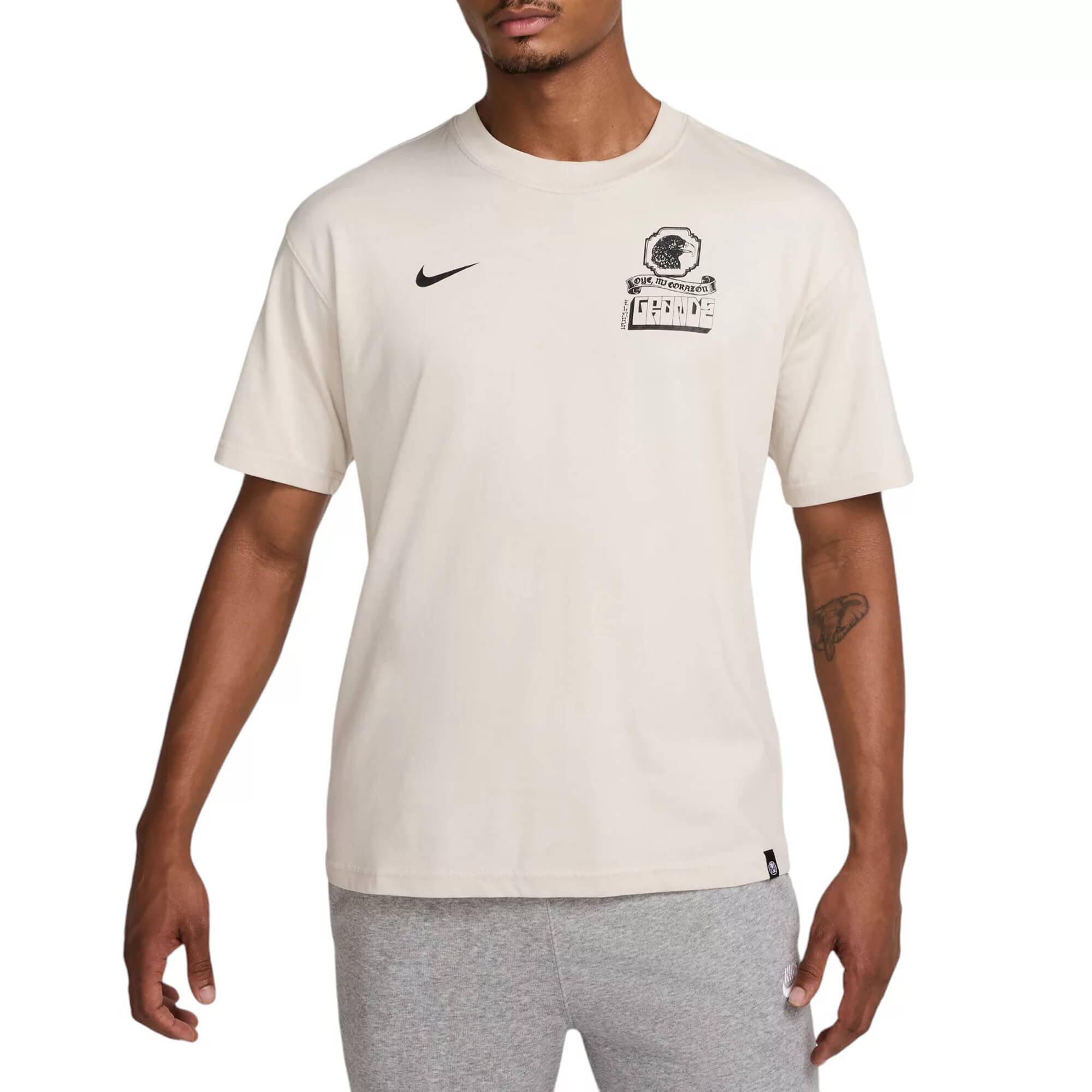 Nike Men's Club America Authentic Tee Natural Bone/Black