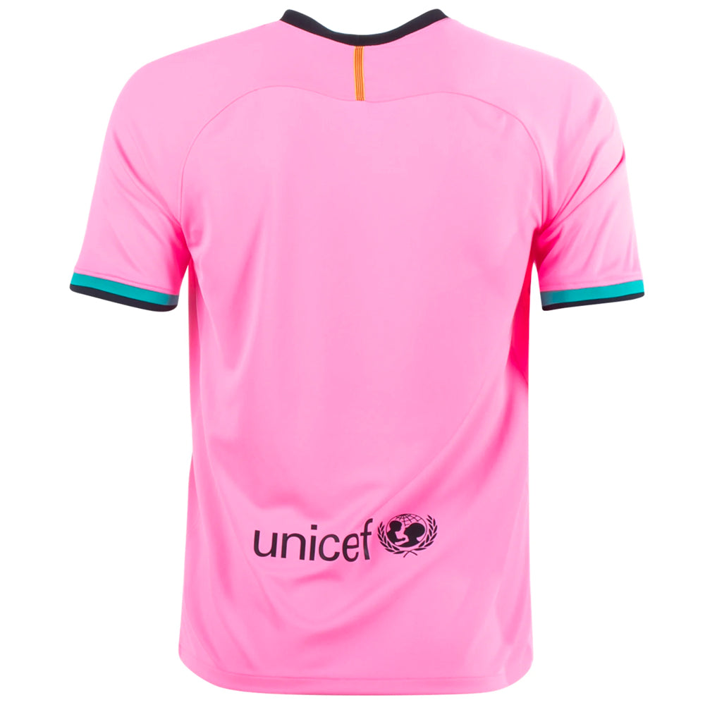 Nike Men's FC Barcelona 20/21 Third Jersey Pink Beam/Black - Image 2