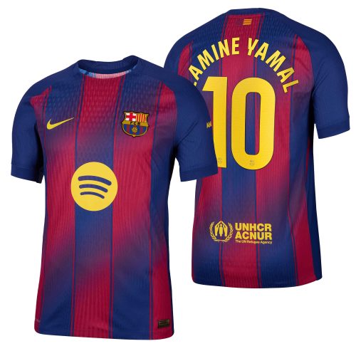 Nike Men's La Liga FC Barcelona 2025/26 Dri-FIT ADV Home Jersey w/ Lamine Yamal #10 Printing